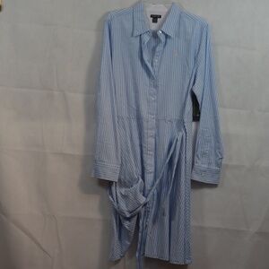 Blue/White Striped Dress Polo Assn SZ XL NWT